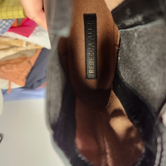 Rebecca Allen Black Leather Ankle Boots, Size 8.5, NWOT - Picture 6 of 7